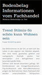 Mobile Screenshot of bodenbelag-informationen.mbb-berlin.de